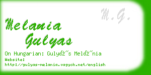 melania gulyas business card